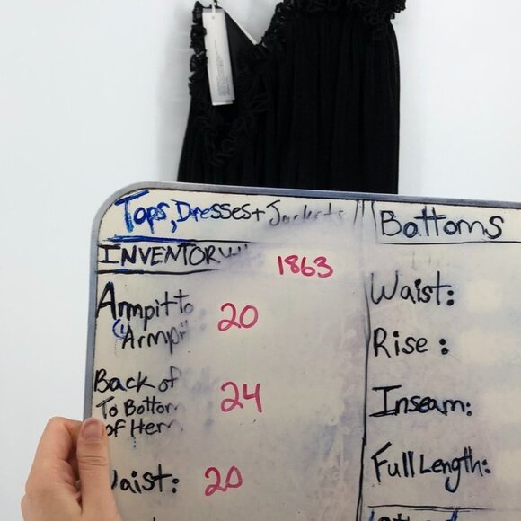 NWT Alice McCall black pleated chiffon ruffle “What  Do You Mean” top - Picture 14 of 16